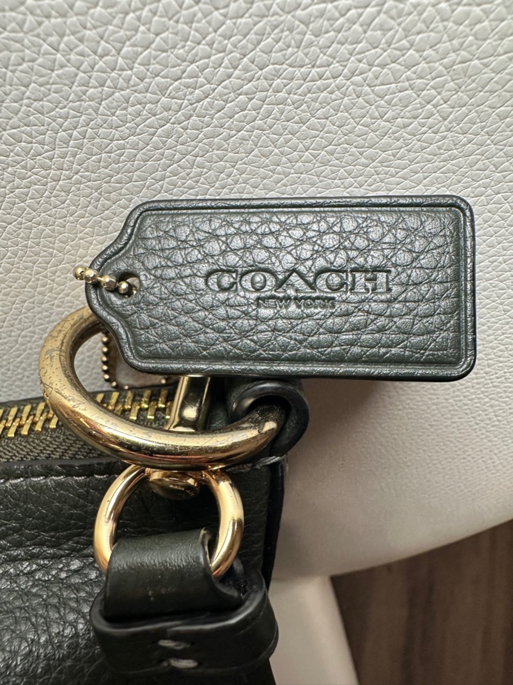 COACH Dark Green Pebbled
Leather Abby Hobo w/ Gold Hardware - GUC - Picture 4 of 11
